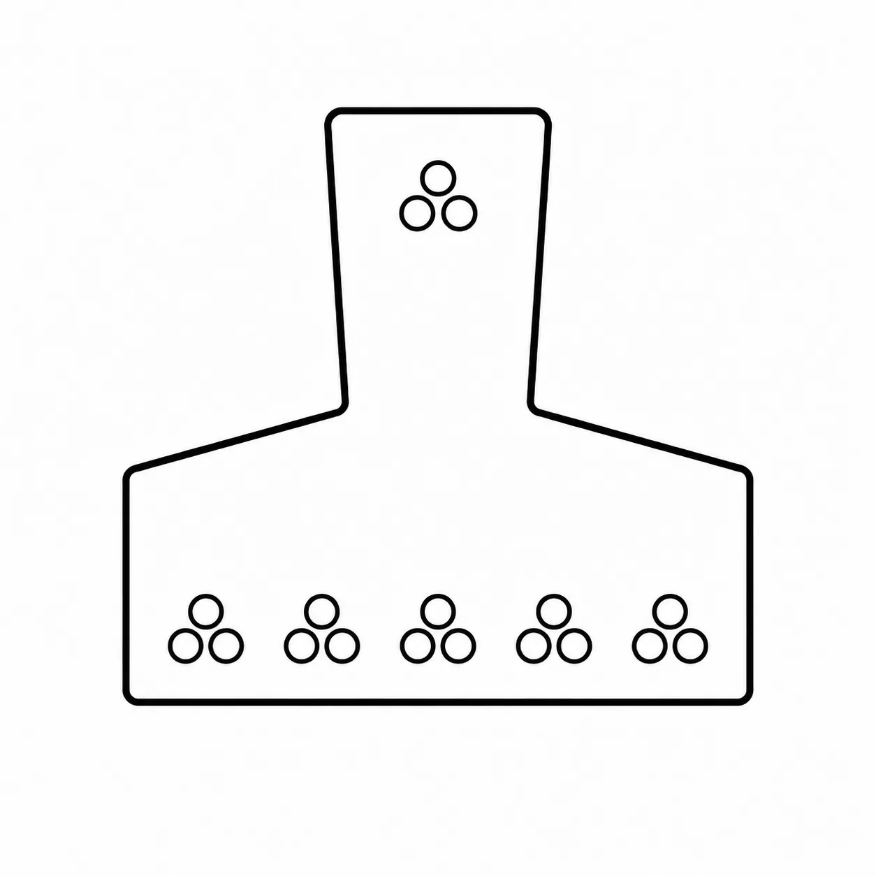 Esquema de armadura, vigueta serie 8