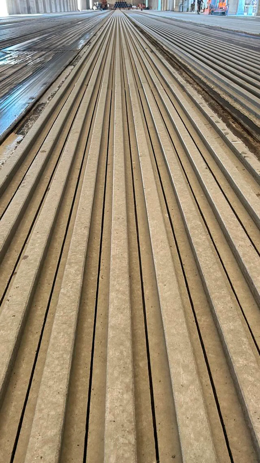 Viguetas pretensadas Favipret, vista de planta
